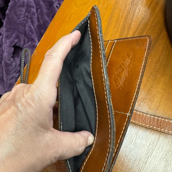 Patricia Nash lovely Leather Wristlet Wallet - Tan Brown - Picture 3 of 11